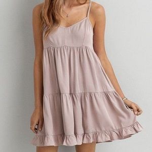 American Eagle Babydolls Dress-Mauve medium